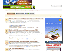 Tablet Screenshot of conseilscreateur.com